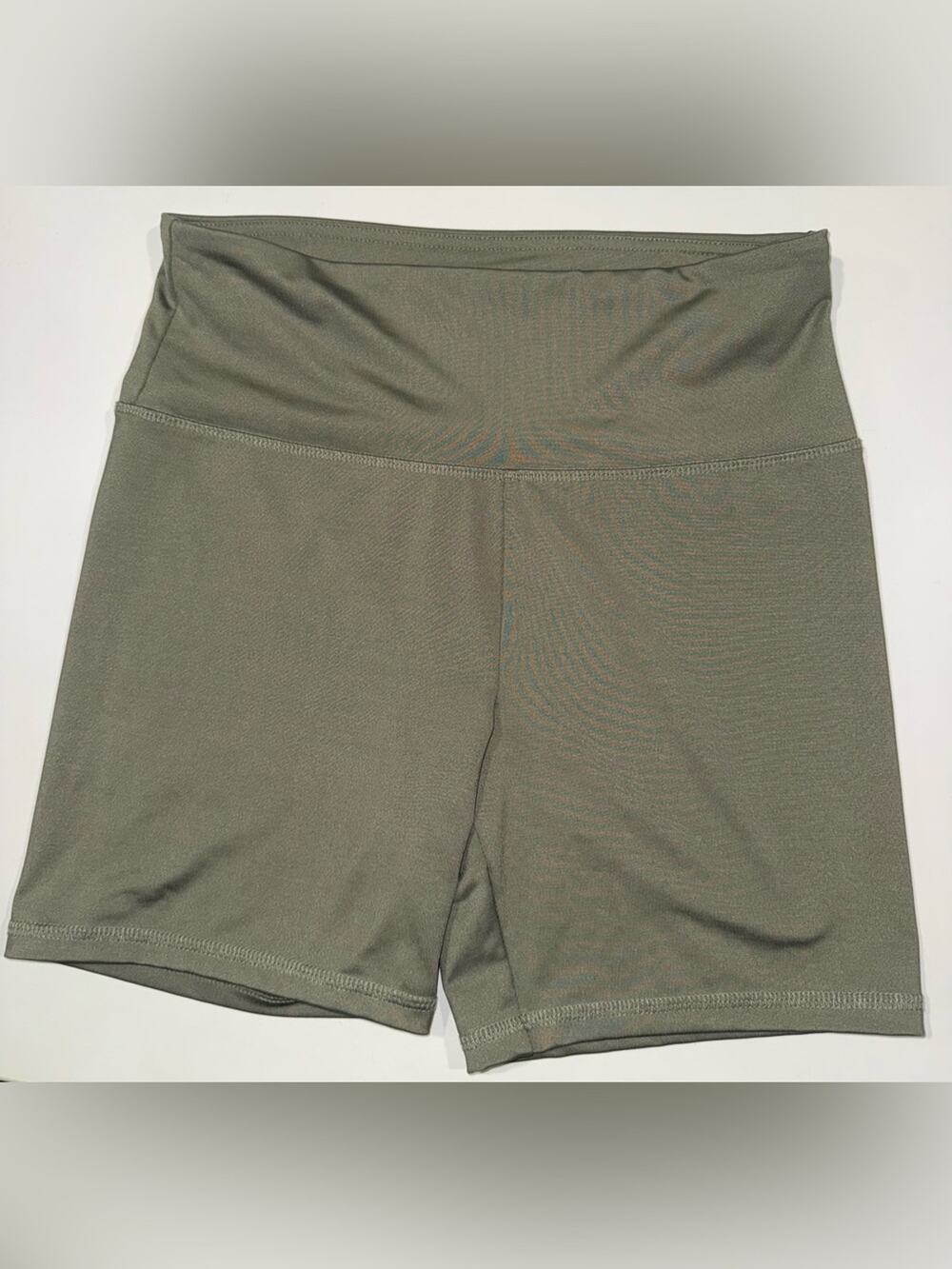 Forever 21 Olive Green High-Waist Bike Shorts